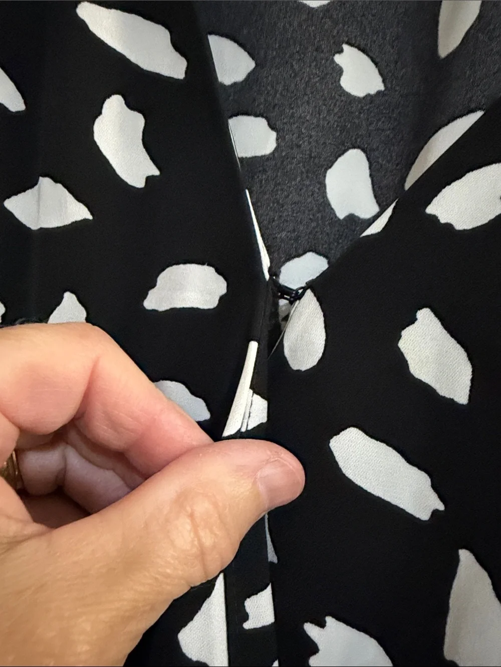Umgee Black & White Abstract Wrap Romper